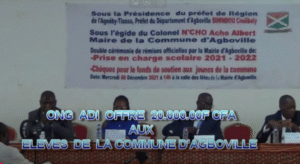 Remise de prises en charge scolaires par L'ONG ADI (ADI condamne les congés anticipés)
